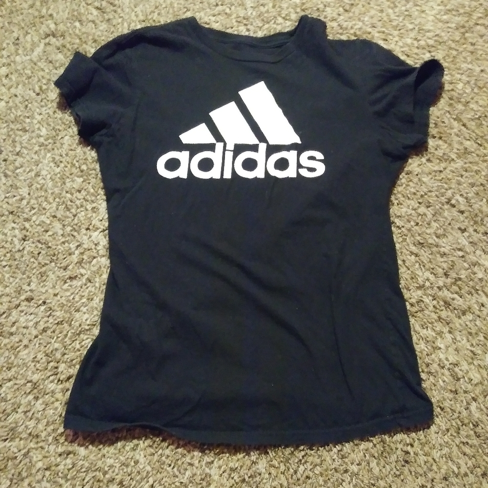 Adidas black short sleeve shirt